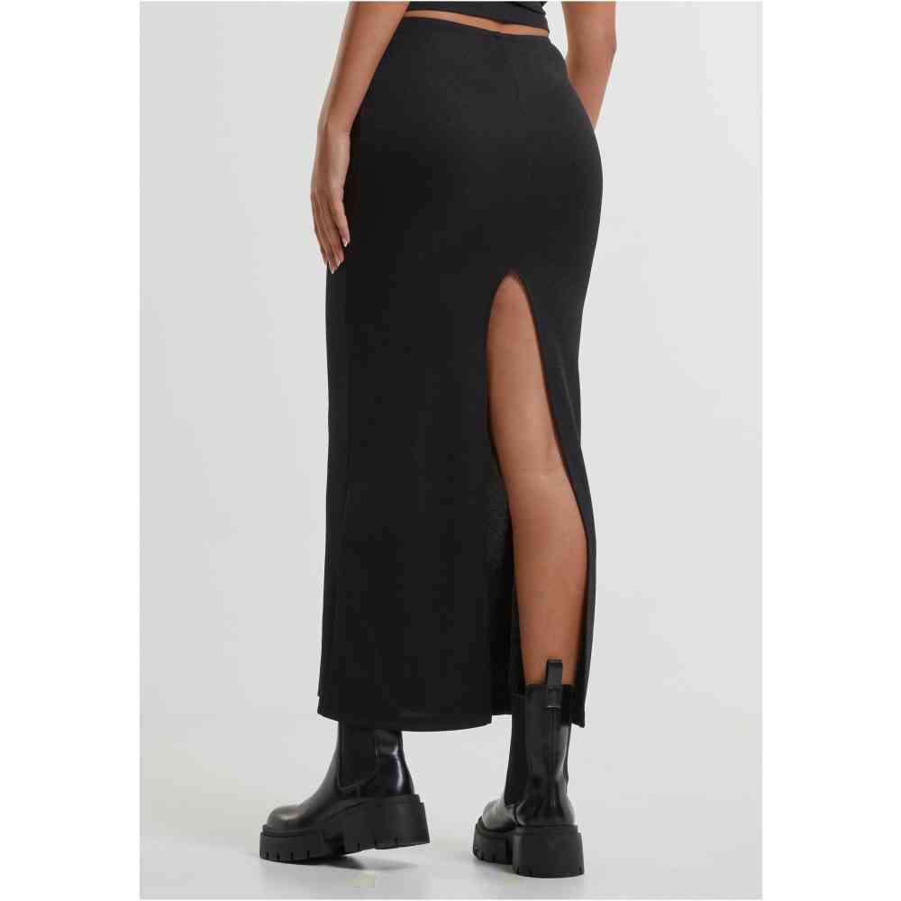 Urban Classics - Glitter Maxi jupe longue - Noir